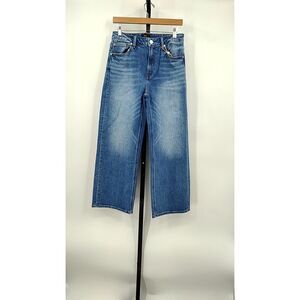 Quince Women Bella Stretch Relaxed Straight Jeans Atlantic Blue 30